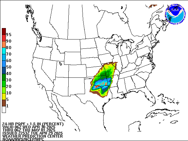 24-Hour PQPF valid 06Z May 1, 2025