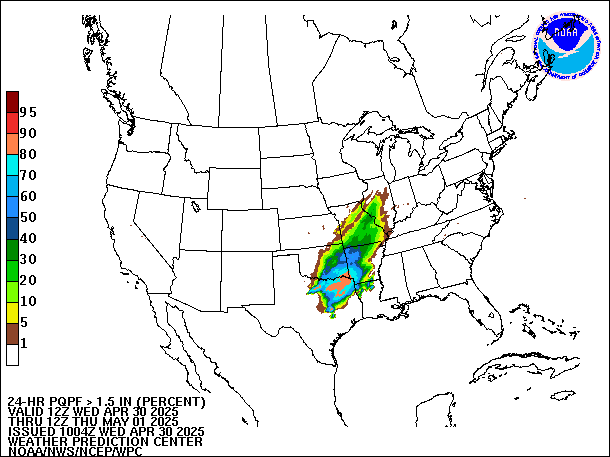 24-Hour PQPF valid 12Z May 1, 2025