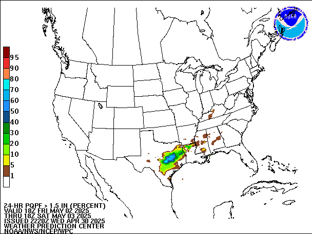 24-Hour PQPF valid 18Z May 3, 2025