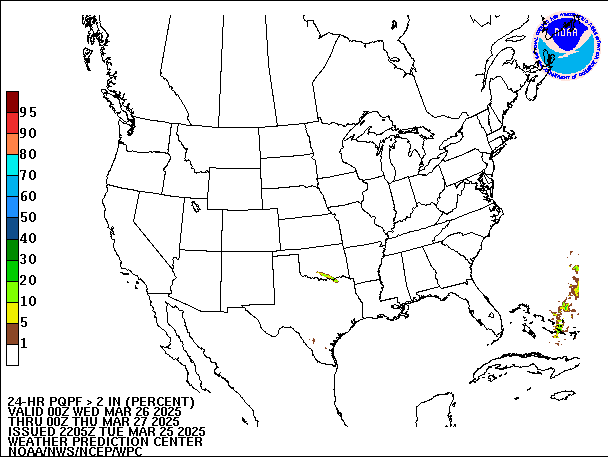 24-Hour PQPF valid 00Z March 27, 2025