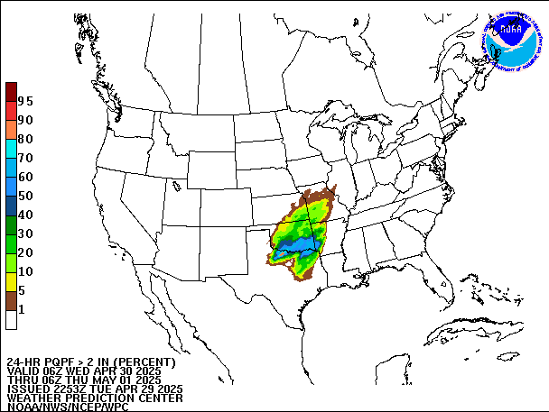 24-Hour PQPF valid 06Z May 1, 2025