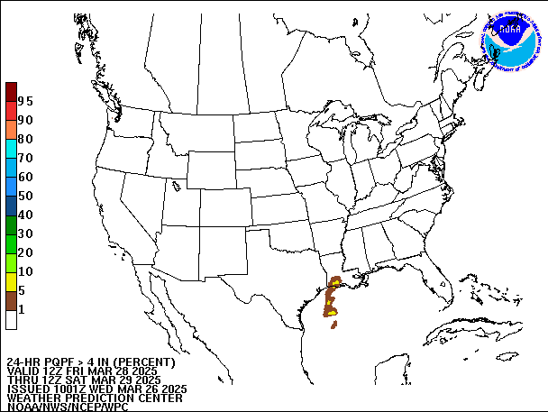 24-Hour PQPF valid 12Z March 29, 2025