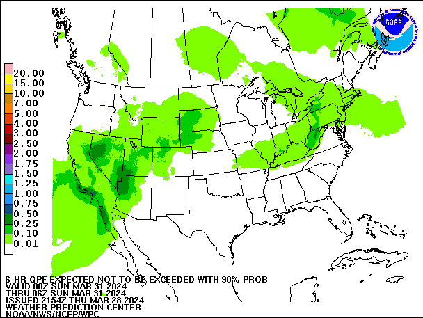 6-Hour 90th
                     Percentile QPF valid 06Z March 31, 2024