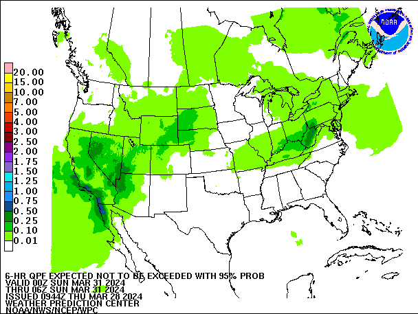 6-Hour 95th
                     Percentile QPF valid 06Z March 31, 2024