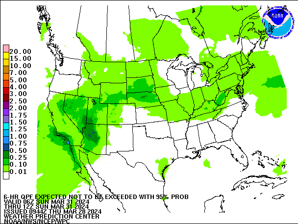 6-Hour 95th
                     Percentile QPF valid 12Z March 31, 2024
