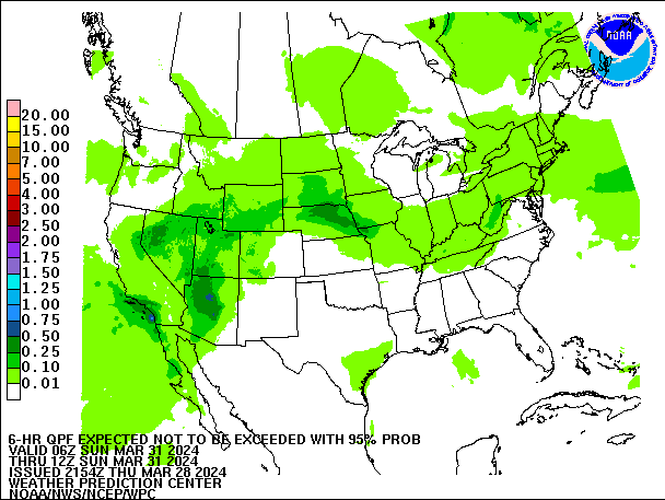 6-Hour 95th
                     Percentile QPF valid 12Z March 31, 2024