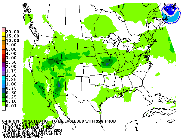 6-Hour 95th
                     Percentile QPF valid 18Z March 31, 2024