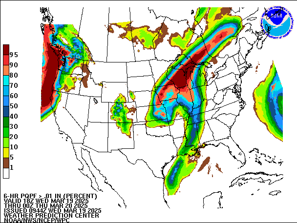 6-Hour PQPF valid 00Z March 20, 2025