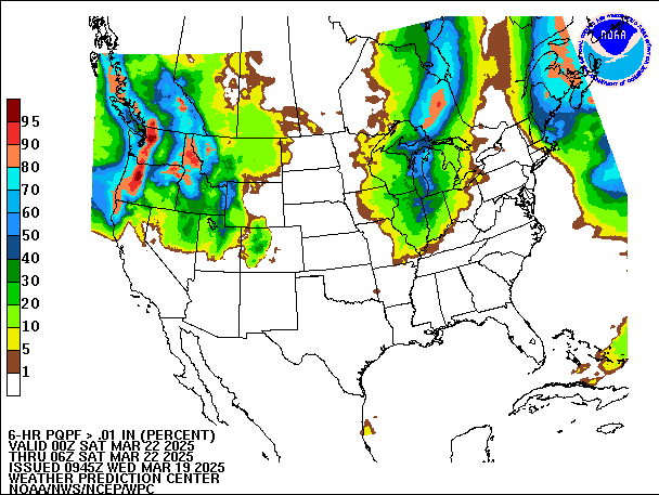 6-Hour PQPF valid 06Z March 22, 2025
