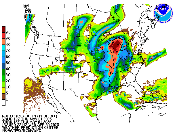 6-Hour PQPF valid 18Z May 1, 2025