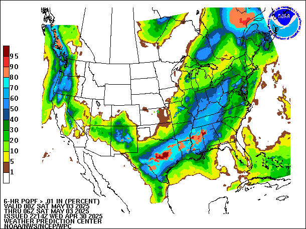 6-Hour PQPF valid 06Z May 3, 2025