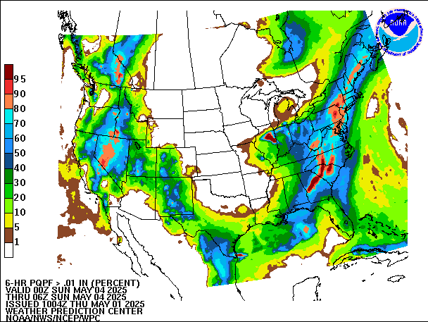 6-Hour PQPF valid 06Z May 4, 2025