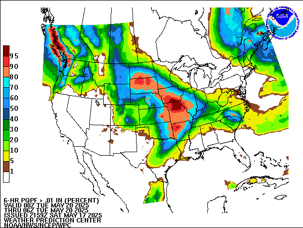 6-Hour PQPF valid 06Z May 20, 2025