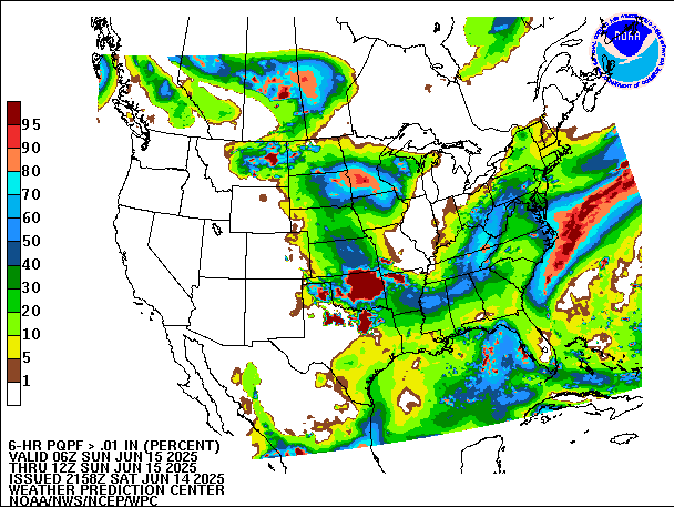 6-Hour PQPF valid 12Z June 15, 2025