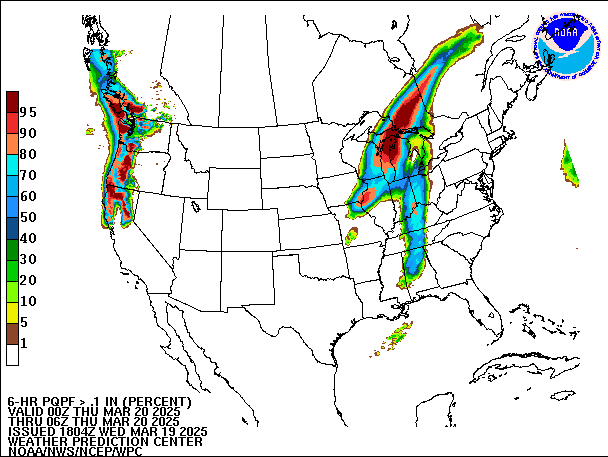 6-Hour PQPF valid 06Z March 20, 2025