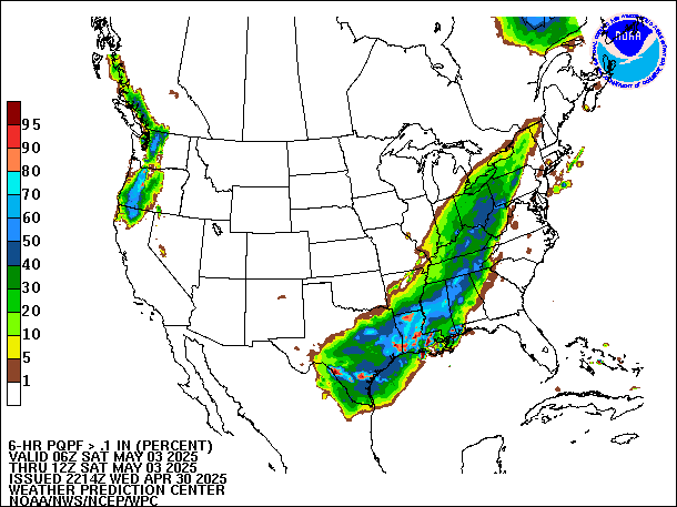 6-Hour PQPF valid 12Z May 3, 2025