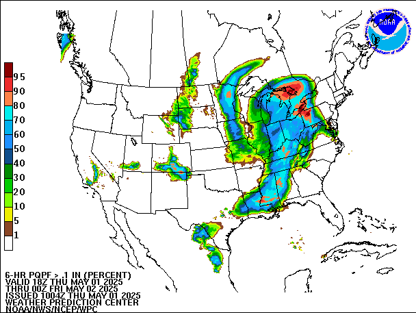 6-Hour PQPF valid 00Z May 2, 2025