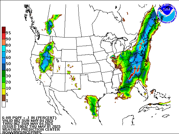 6-Hour PQPF valid 06Z May 4, 2025