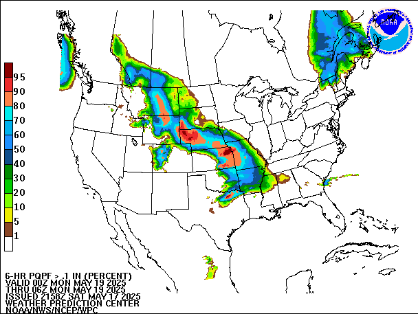 6-Hour PQPF valid 06Z May 19, 2025