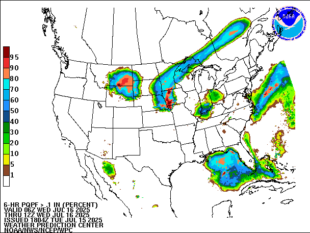 6-Hour PQPF valid 12Z July 16, 2025