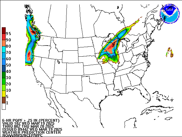 6-Hour PQPF valid 00Z March 20, 2025
