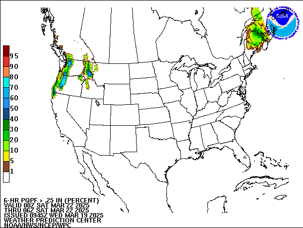 6-Hour PQPF valid 06Z March 22, 2025