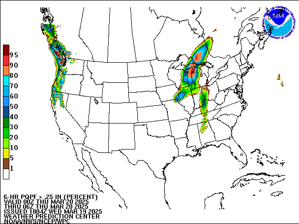 6-Hour PQPF valid 06Z March 20, 2025