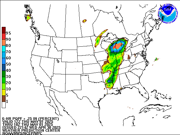 6-Hour PQPF valid 18Z May 1, 2025