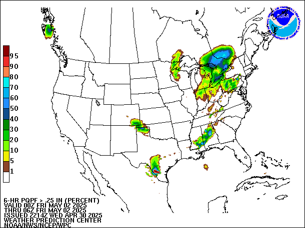 6-Hour PQPF valid 06Z May 2, 2025