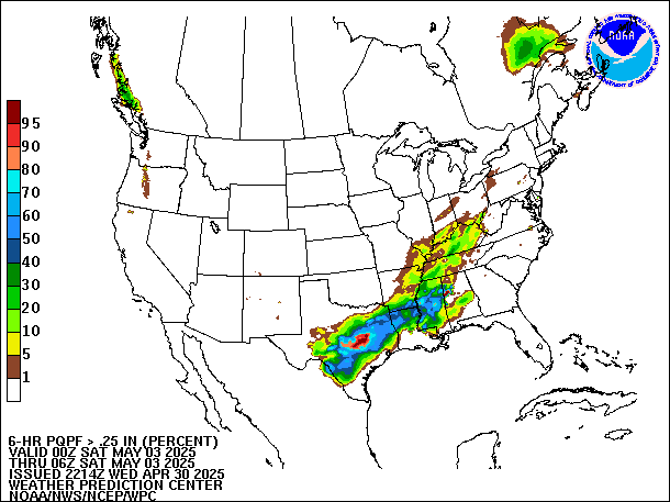 6-Hour PQPF valid 06Z May 3, 2025