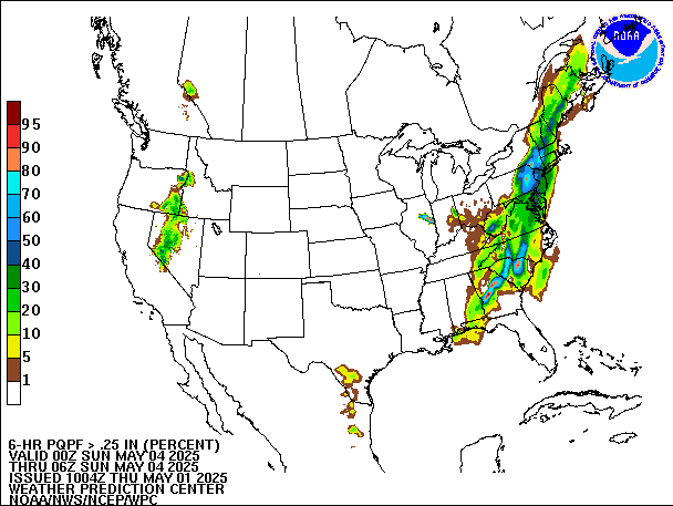 6-Hour PQPF valid 06Z May 4, 2025