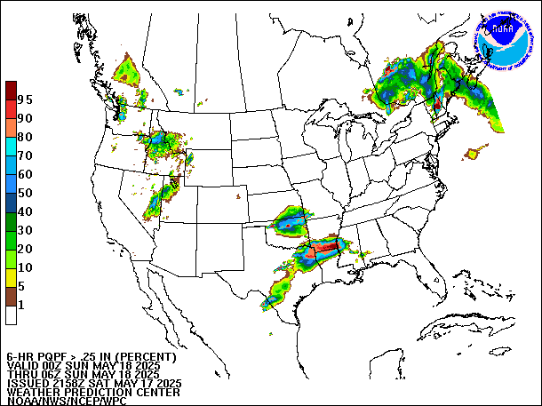 6-Hour PQPF valid 06Z May 18, 2025