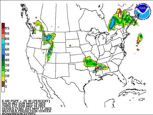 6-Hour PQPF valid 12Z May 18, 2025