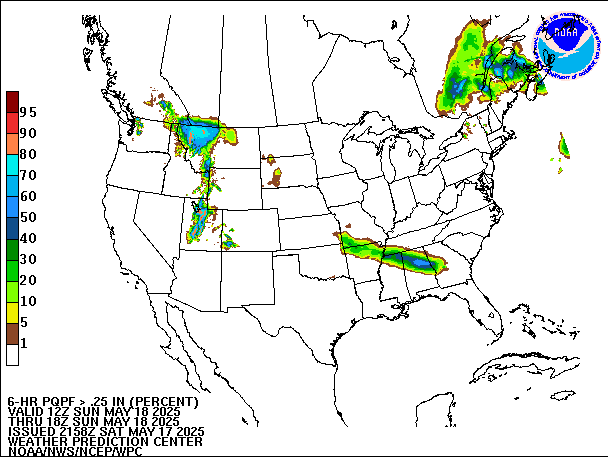 6-Hour PQPF valid 18Z May 18, 2025