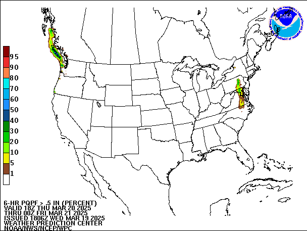 6-Hour PQPF valid 00Z March 21, 2025