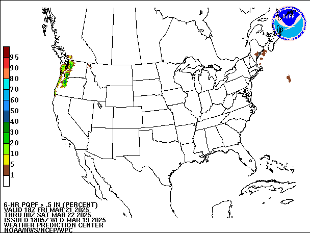 6-Hour PQPF valid 00Z March 22, 2025