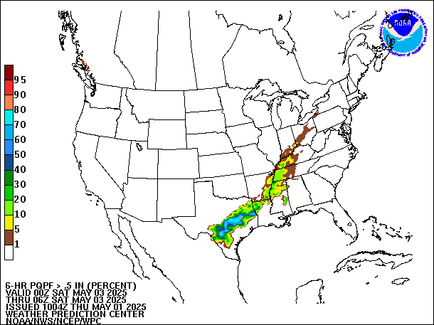 6-Hour PQPF valid 06Z May 3, 2025