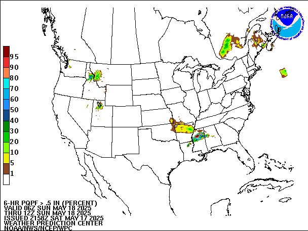 6-Hour PQPF valid 12Z May 18, 2025
