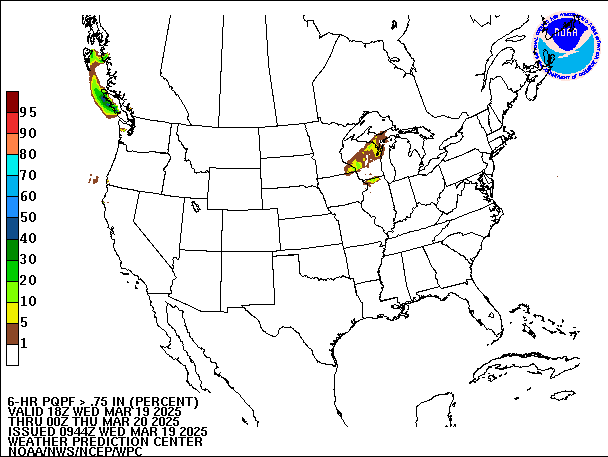 6-Hour PQPF valid 00Z March 20, 2025