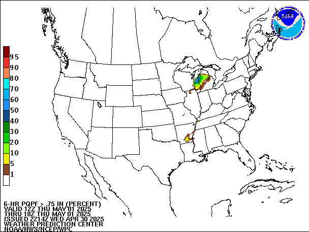 6-Hour PQPF valid 18Z May 1, 2025