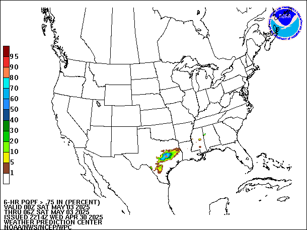 6-Hour PQPF valid 06Z May 3, 2025