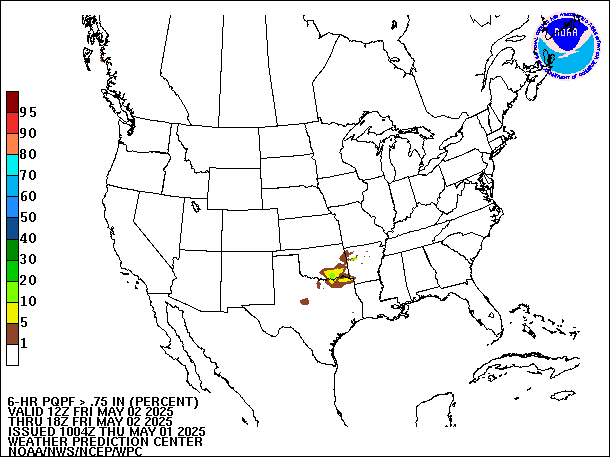 6-Hour PQPF valid 18Z May 2, 2025