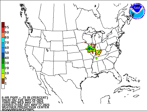 6-Hour PQPF valid 00Z May 21, 2025