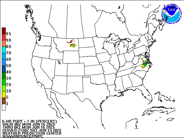 6-Hour PQPF valid 06Z June 16, 2025