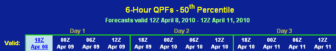 Displays the percentile, valid forecast time range of the entire product suite, and a timeline with 
    product valid times.  Mouse over the valid time to view the forecast in the main window below it, or click the valid time to view a larger image.