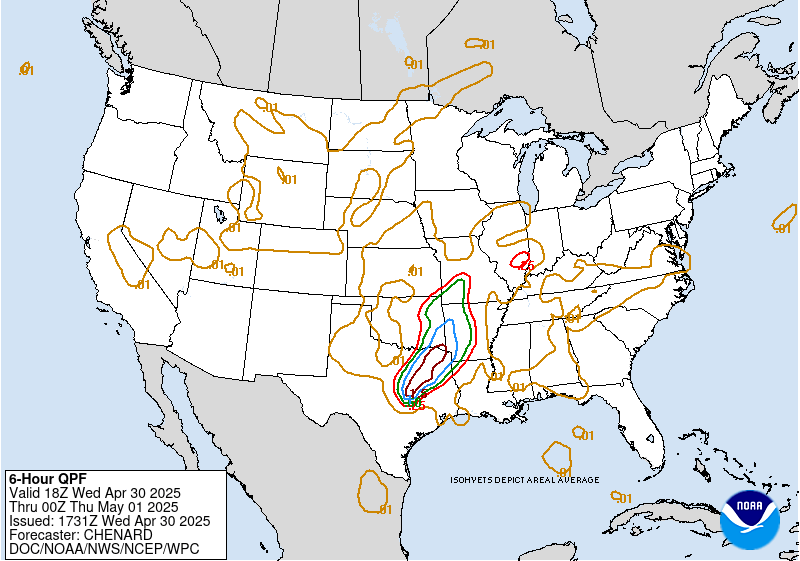 QPF: Update 0-6 Hrs