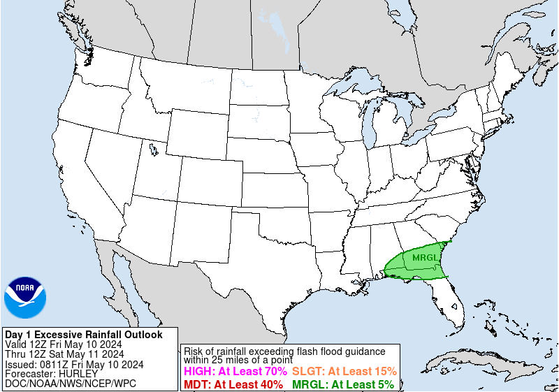 Day 1 Excessive Rainfall Forecast