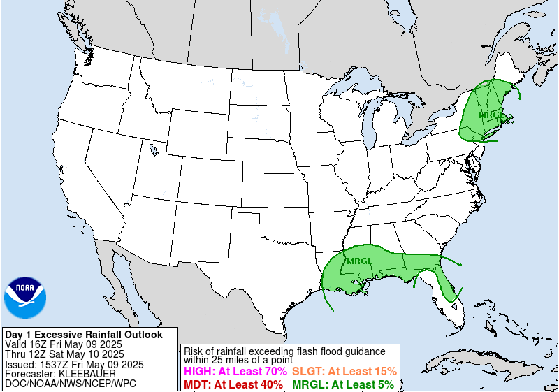 Day 1 Excessive Rainfall Forecast