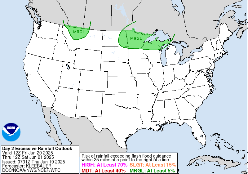 Day 2 Excessive Rainfall Outlook Map