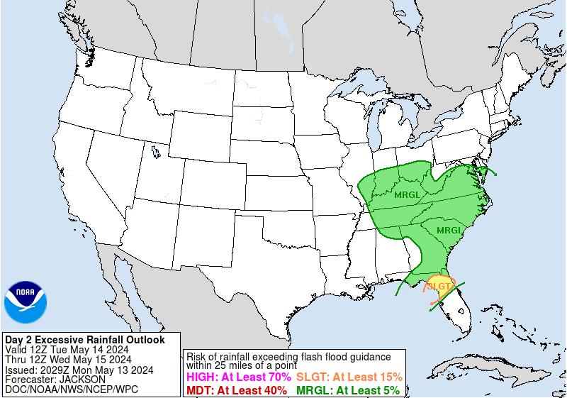 Day 2 Excessive Rainfall Forecast